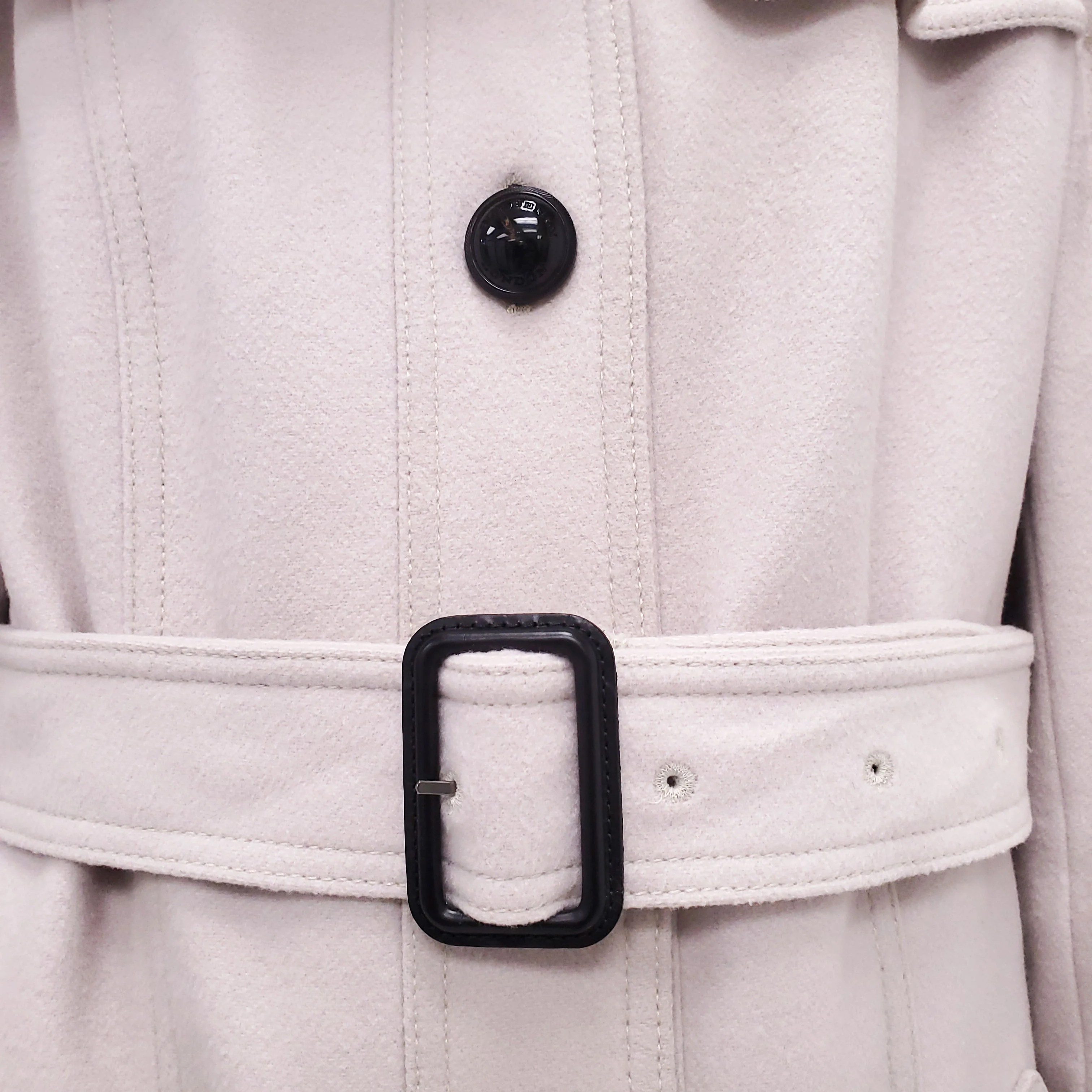 BURBERRY WOOL TRENCH COAT - SIZE 12 - Image 3