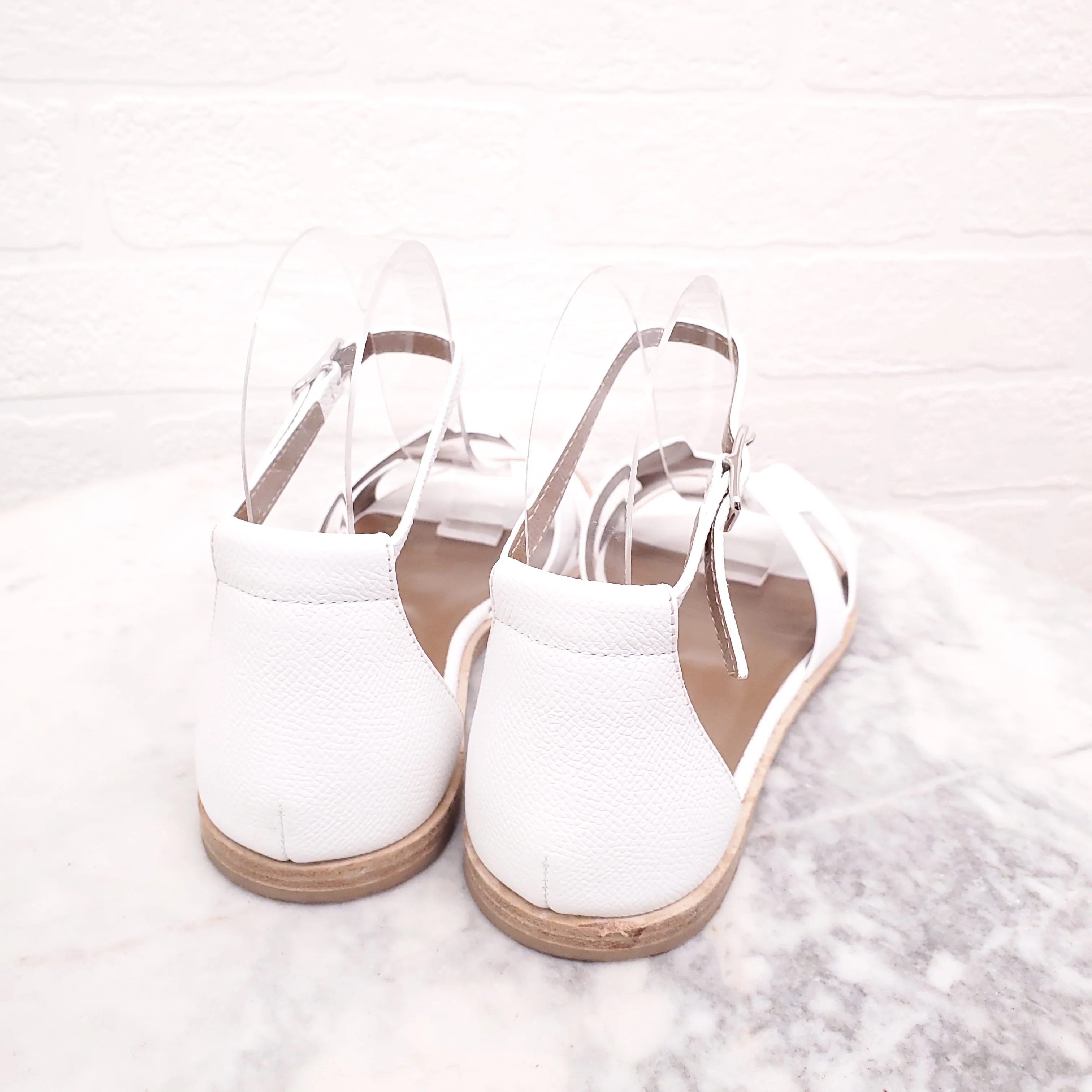 HERMÈS WHITE LEGEND SANDALS - SIZE 36 - Image 3